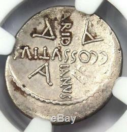 Roman Jules César Ar Denarius Maridianus Coin 44 Bc Certifié Ngc Choix Vf