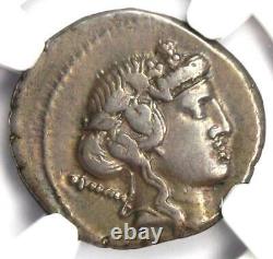 Roman L. Cassius Qf. Longinus Ar Denarius Coin 78 Bc Certifié Ngc Choice Vf