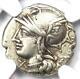 Roman M. Baebius Qf. Tampilus Ar Denarius Silver Coin 137 Bc Certifié Ngc Vf