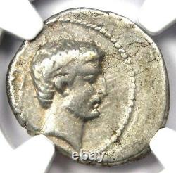 Roman Marc Antony Ar Denarius Sol Coin 42 Bc Certifié Ngc Vf (très Fine)