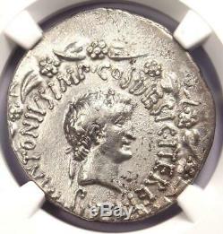 Roman Marc Antony Et Octavia Ar Cistophorus Coin 39 Av. Certifié Ngc Xf
