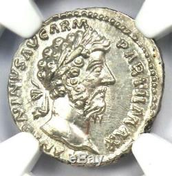 Roman Marc-aurèle Ar Denarius Coin (161-180 Ad) Certifié Ngc Ms (unc)
