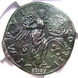 Roman Marcus Aurèle Ae Sestertius Copper Coin 161-180 Ad Certifié Ngc Au