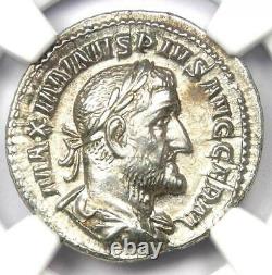 Roman Maximinus I Ar Denarius Pièce D’argent 235-238 Ad Certified Ngc Choice Au