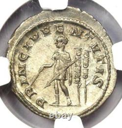Roman Maximus Ar Denarius Coin 235-238 Ad Certifié Ngc Ms (unc) 5/5 Strike