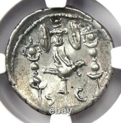 Roman Octave Auguste Ar Denarius Mars Silver Coin 42 Bc Ngc Choice Vf