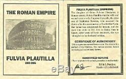 Roman Plautille Antoninien Denier D'argent Monnaie Ngc Certifié Vf