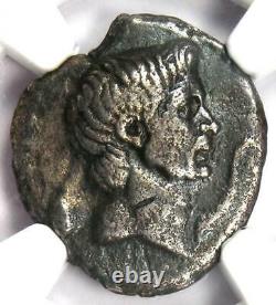 Roman Pompey Magnus Ar Denarius Silver Coin 42-40 Bc Certified Ngc Vf