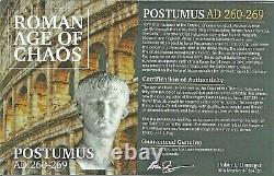 Roman Postumus Antoninianus Bronze Double Denarius Coin Ngc Certifié Xf & Story