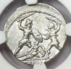 Roman Q. Minucius Thermus Mf. Ar Denarius Mars Coin 103 Bc Certifié Ngc Au