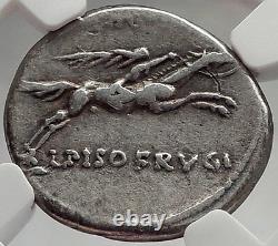 Roman Republic Rome 90bc Rome Apollo Horse Racing Ancient Silver Coin Ngc I61953