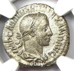 Roman Severus Alexander Ar Denarius Coin 222-235 Ad Certifié Ngc Ms (unc)
