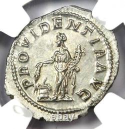 Roman Severus Alexander Ar Denarius Coin 222-235 Ad Certifié Ngc Ms (unc)