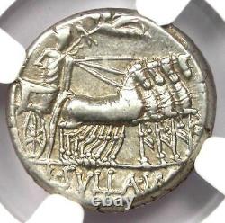 Roman Sulla L. Man Torquatus Ar Denarius Coin 82 Av. J.-c. Certifié Ngc Choice Vf