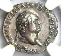 Roman Titus Ar Denarius Coin 79-81 Ad Certifié Ngc Choix Xf Condition