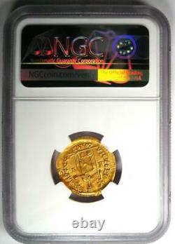 Roman Valentinian III Av Solidus Gold Coin 425-455 Ad Certifié Ngc Ms (unc)