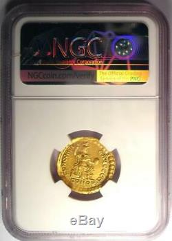 Roman Valentinien II Av Solidus Gold Coin 375-392 Ad Certifié Ngc Au