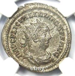 Roman Valerian I Bi Double Denarius Coin 253-260 Ad Certifié Ngc Ms Condition