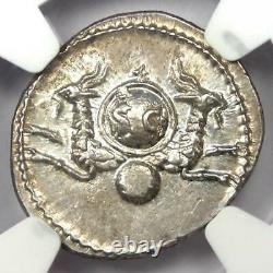 Roman Vespasian Ar Denarius Silver Coin 69-79 Ad Ngc Choix Au 5 Strike