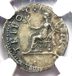 Roman Vespasien Ar Denarius Silver Coin 69-79 Ad. Certifié Ngc Choice Xf (ef)