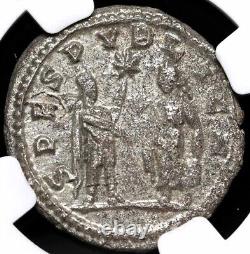 Saloninus César AD 258-260, pièce de bi double denier en argent de l'EMPIRE ROMAIN, NGC XF