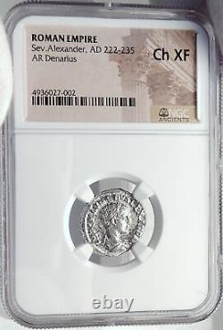 Severus Alexander Antique Antique Antique Pièce Romaine Libéralitas Ngc I82225