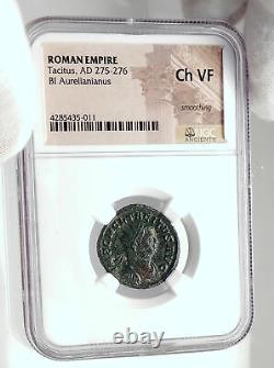 Tacitus Authentique Ancien Véritable 276ad Rome Roman Coin Aequitas Ngc I80391