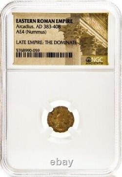 Ten Ancient Roman Bronze Emporer / Ruler Coins Dans Ngc Certified Slabs