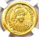 Theodosius Ii Av Solidus Gold Roman Coin 402-450 Ad Certifié Ngc Ms (unc)