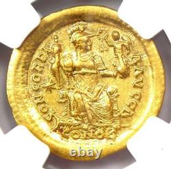 Theodosius II Av Solidus Gold Roman Empire Coin 402-450 Ad Ngc Choice Xf (ef)