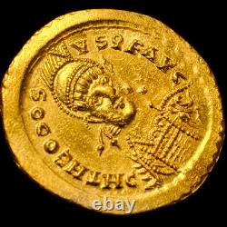 Theodosius II Ngc Ms Gold Roman Coins Av Solidus. Rv Constantinopolis Std. A823