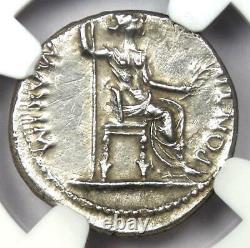 Tibère Ar Denarius Argent Hommage Penny Roman Coin 14-37 Ad Certifié Ngc Au