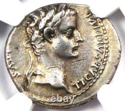 Tibère Ar Denarius Argent Hommage Penny Roman Coin 14-37 Ad Ngc Choice Vf