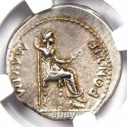 Tibère Ar Denarius Argent Hommage Penny Roman Coin 14-37 Ad Ngc Choice Xf