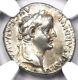 Tiberius Ar Denarius Pièce De Monnaie Romaine En Argent Tiberius 14-37 Apr. J.-c. Ngc Choix Vf