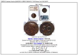 Tiberius Authentique Ancien 22ad Jésus-christ Biblique Temps Romaine Monnaie Ngc I82595