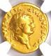 Titus Av Aureus Gold Roman Coin 79-81 Ad Certifié Ngc Vf (très Beau)