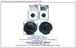 Titus César Vespasien 76ad Rome Antique Dupondius Romaine Monnaie Ngc I77646