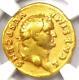 Titus Gold Av Aureus Ancient Roman Coin 79-81 Ad Certifié Ngc Choice Fine