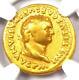 Titus Gold Av Aureus Ancient Roman Coin 79-81 Ad Certifié Ngc Fine Rare