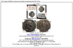 Titus Véritable 80ad Rome Sestertius Spes Romain Authentique Ancienne Pièce De Monnaie Ngc I66862