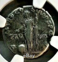 Trajan 98-117. Magnifique Denier. Rare Et Romaine Ancienne Pièce De Monnaie, Ngc Ch F
