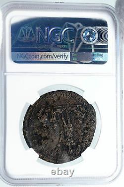 Trajan Antique Antique Authentique 116ad Arménia Victory Sestertius Roman Coin Ngc I88940