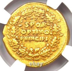 Trajan Av Aureus Gold Roman Coin 98-117 Ad Certifié Ngc Choice Vf Rare