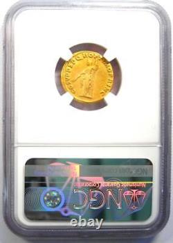 Trajan Av Aureus Gold Roman Coin 98-117 Ad Certifié Ngc Vf Rare