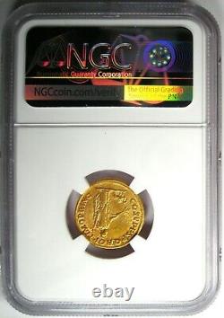 Trajan Av Aureus Gold Roman Coin 98-117 Ad Certifié Ngc Xf (ef) 5/5 Strike