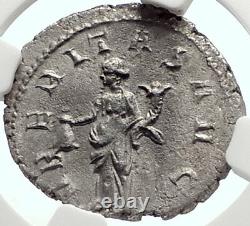 Trajan Decius Authentic Ancient Silver 250ad Roman Coin Uberitas Ngc Au I69080