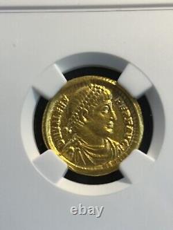 Valens Av Solidus Gold Roman Coin 364-378 Ad Certifié Ngc Choice Vf Graffiti