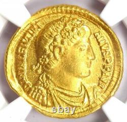 Valentinian I Gold Av Solidus Roman Coin 364-375 Ad. Certifié Ngc Choice Au