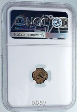 Valentinian II Ancien 388ad Antioch Roman Coin Victory Angel & Cross Ngc I89519